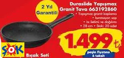 DURASLİDE YAPIŞMAZ GRANİT TAVA 663192860 DURASLİDE YAPIŞMAZ GRANİT TAVA 663192860